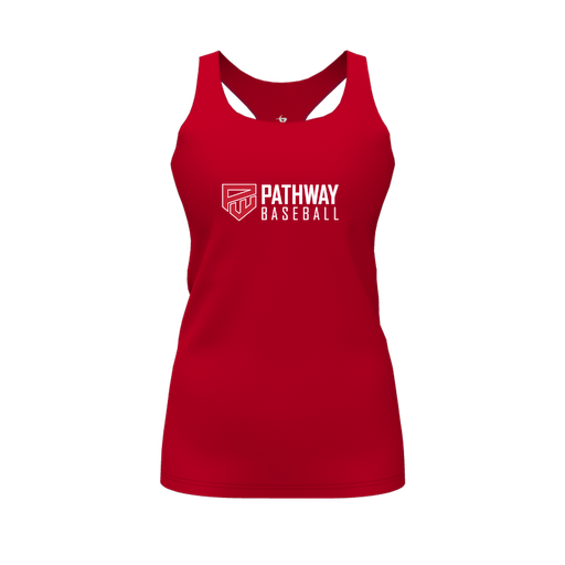 [FT0TRBRD-FYS-LOGO2] Decker Racerback Tank Top (Female Youth S, Red, Logo 2)