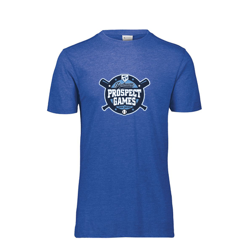 [FTSCUBRY-YS-LOGO1] Decker Youth Tri-Blend T-Shirt - Short Sleeve (Youth S, Royal, Logo 1)
