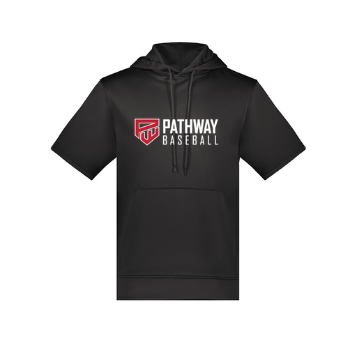 [6871.080.S-LOGO2] Men's Dri Fit Short Sleeve Hoodie (Adult S, Black, Logo 2)