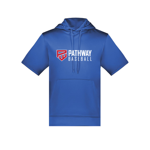 [6871.060.S-LOGO2] Men's Dri Fit Short Sleeve Hoodie (Adult S, Royal, Logo 2)