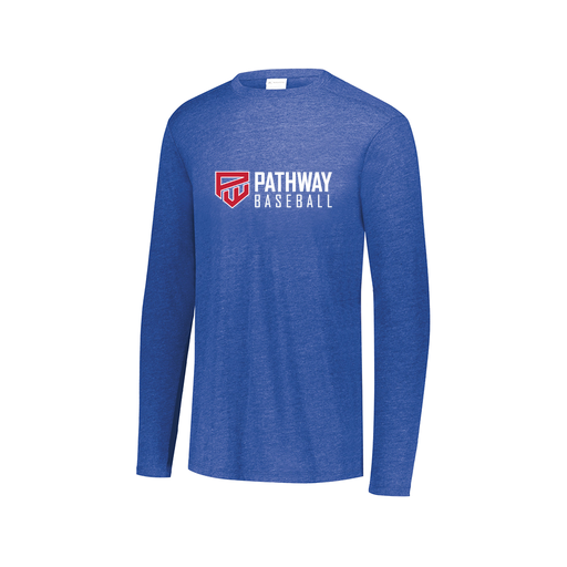 [3075.U55.XS-LOGO2] Men's LS Ultra-blend T-Shirt (Adult XS, Royal, Logo 2)