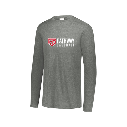 [3075.013.XS-LOGO2] Men's LS Ultra-blend T-Shirt (Adult XS, Gray, Logo 2)