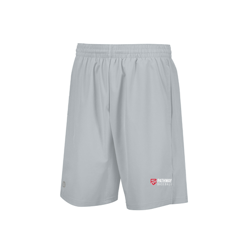[229556.099.XS-LOGO2] Men's Weld Short (Adult XS, Silver, Logo 2)