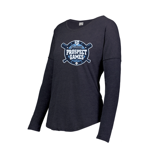 [FTLCUBNV-FAS-LOGO1] Decker Women's Tri-Blend T-Shirt - Long Sleeve (Female Adult S, Navy, Logo 1)